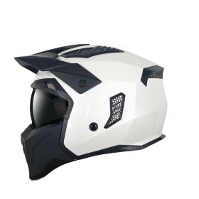 Modular Helmet Jet Trial MPH HARRIER Solid White Gloss