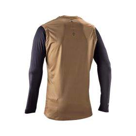 LEATT Gravity 2.0 T-shirt VTT Blanc Marron pour Trail avec protection UPF 50