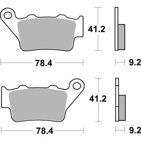 BREMBO SP 07BB02SP sintered rear brake pads