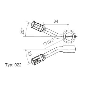 JMT TYP022 Connecteur en anneau chromé 10 mm 20+20