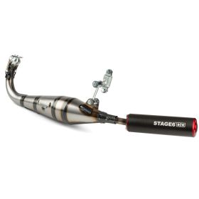 Marmitta completa STAGE 6 STREETRACE terminale rosso/nero per Peugeot 103 Spx