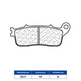 Plaquettes de frein arrière CL BRAKES 1239RX3 en composé fritté pour HONDA