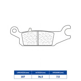 Jeu de plaquettes de frein CL BRAKES 1195ATV1 en matériau fritté pour YAMAHA