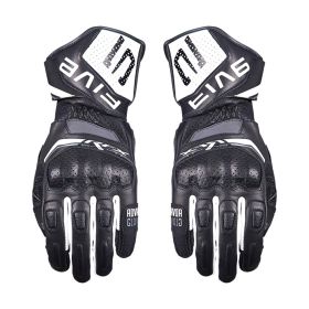 Gants Moto FIVE RFX SPORT EVO Été Cuir Noir Blanc
