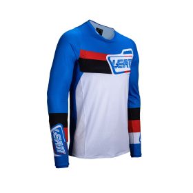 Maillot motocross LEATT Moto 4.5 Lite Pitboard Royal bleu filet élastique