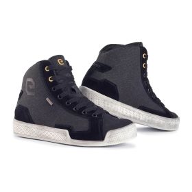 Scarpe moto da donna ELEVEIT Antibes Wp canvas lady road nere impermeabili