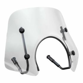 ERMAX Kleine transparente Windschutzscheibe 160x460mm genehmigt ABE enthalten