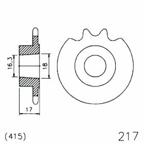 ESJOT Pignon 415 Pas 11 Dents 20-0217-11 pour Hercules KX-5 50