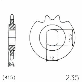 ESJOT Pignon pas 415 12 dents 20-0235-12