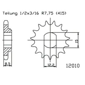 ESJOT Pignon pas 415 11 dents 50-12010-11