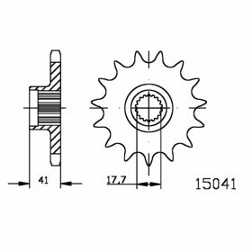 Pignone ESJOT passo 428 15 denti 50-15041-15