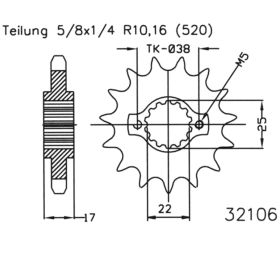 PIGNON ESJOT 50-32106-15