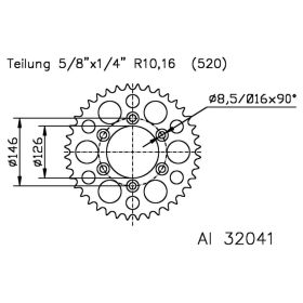 ESJOT 40 Teeth 520 Pitch Silver Aluminum Sprocket for Suzuki