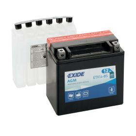 Exide Bike AGM Battery 12V 12 Ah 200A motorcycle with 6 acid bottles included