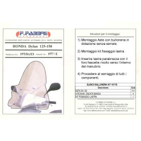 FABBRI top high scooter windshield 675x725mm with painted finishes