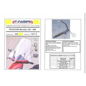 Parabrezza scooter FABBRI top alto 690x700mm con finiture verniciate