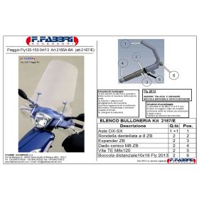 FABBRI top high scooter windshield 650x550mm with painted finishes