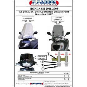 Parabrezza scooter FABBRI top alto 695x580mm con finiture verniciate
