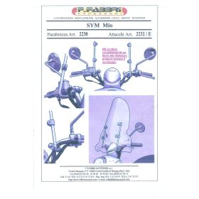 Parabrezza scooter FABBRI trasparente exclusive 660x660mm