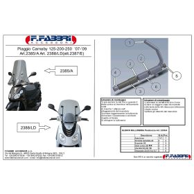 Parabrezza scooter FABBRI fumé chiaro summer 420x410mm