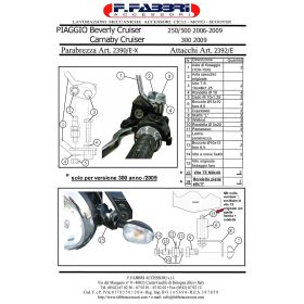 Parabrezza scooter FABBRI top alto 720x400mm spessore maggiorato