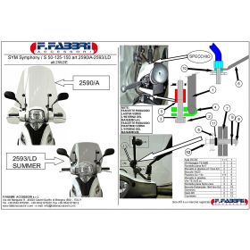 Parabrezza scooter FABBRI fumé chiaro summer 440x295mm