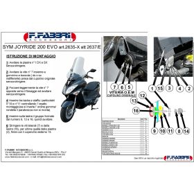 Parabrezza scooter FABBRI trasparente exclusive 650x580mm
