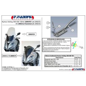 Parabrezza scooter FABBRI exclusive 600x875mm spessore maggiorato