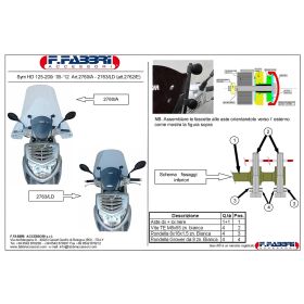 Parabrezza scooter FABBRI fumé chiaro summer 405x485mm