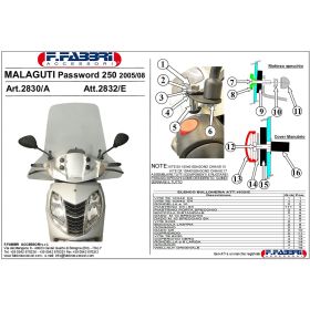 Parabrezza scooter FABBRI top alto 745x575mm spessore maggiorato