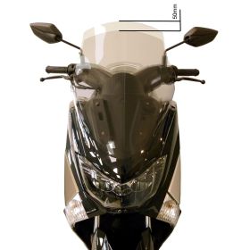 FABBRI Light Smoke Scooter Windshield 390x550mm