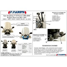 FABBRI Transparent Windscreen Scooter 730x500mm