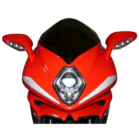 FABBRI Motorrad-Windschutz dunkler Rauch Doppelblase anti-reflexbedruckter Oberfläche