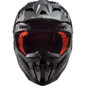 Casco Motocross LS2 MX703 X-FORCE CARBON Solid Lucido