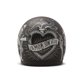 Jet Helm Cafe Racer DMD RETRO Sin Fin Schwarz Matt