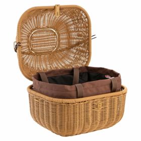 SIP Classic Basket Kit Brown with included luggage rack plate