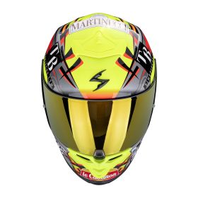 Casco integrale Scorpion EXO-R1 EVO II AIR Aron Misano giallo fluo blu