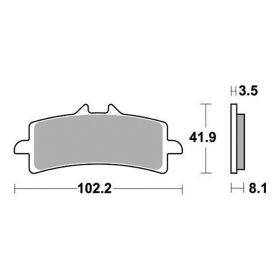 SBS Bremsbeläge Set Sinterverbindung 841RST