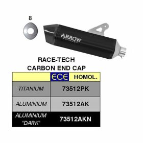 ARROW Race-Tech Slip-On Auspuff Dunkel Aluminium Carby Kappe Verbindung BMW C 650 Sport