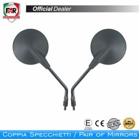Coppia specchietti manubrio omologati FAR 0774/0775 neri