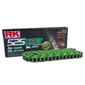 RK XRE Kettenübertragung Kit Grün 114 Glieder 525 Zahnrad 46z Geräuschloses Zahnrad 15z
