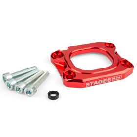 Piastra collettore aspirazione STAGE6 360° D.40 rosso AM6/DERBI