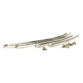 Listelli ornamentali cofano/parafango PREMIUM QUALITAT alluminio lucido per Vespa 125 GT