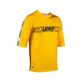 LEATT Enduro 3.0 MTB Trikot Gelb Dreiviertelärmel IceYarn FastDry Stoff