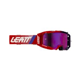 Masque cross LEATT Velocity 5.5 Iriz Flame rouge lentille violette 68%