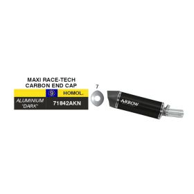 ARROW Racing Slip-On Auspuff Maxi Race-Tech Aluminium Carbon-Kappe für BMW R 1200R/RS