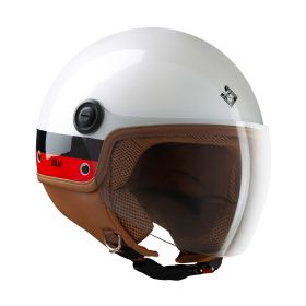 TUCANO URBANO EL'JETTIN AC Milan Devil Demi-jet helmet pearl white