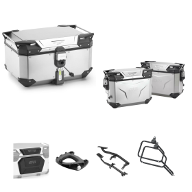 GIVI EVO SMART Topcase Gepäckset Aluminium Grau 58/37-33L für KOVE 800X PRO