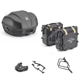 Kit GIVI bauletto WL901B borsa CANYON nero 34/25L per APRILIA