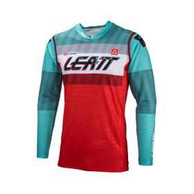 Maillot motocross LEATT Moto 5.5 UltraWeld Fuel bleu filet élastique